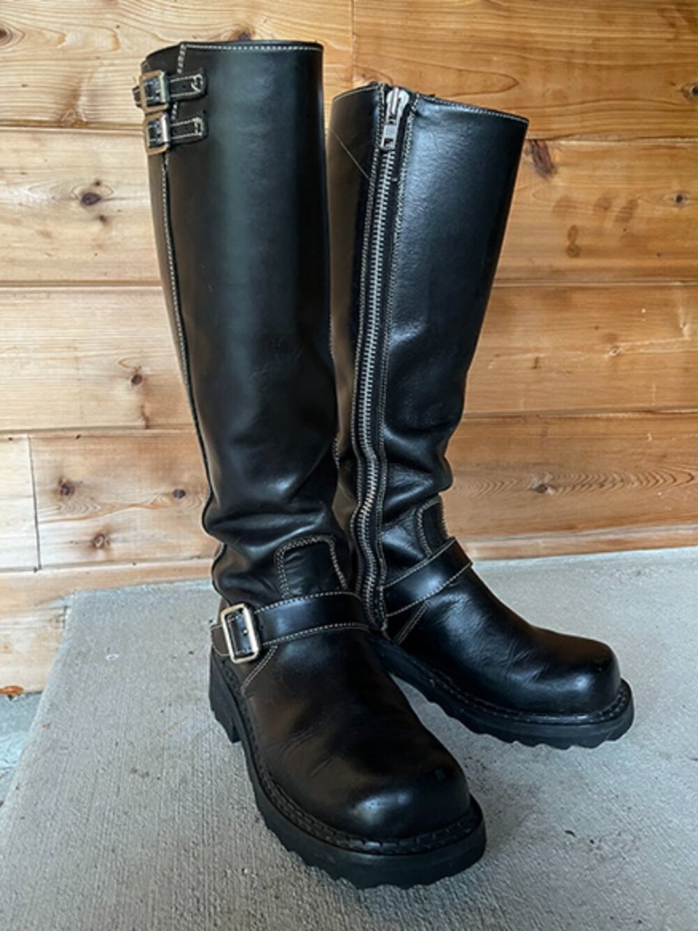 Fluevog Bond Girl Black Leather Boots